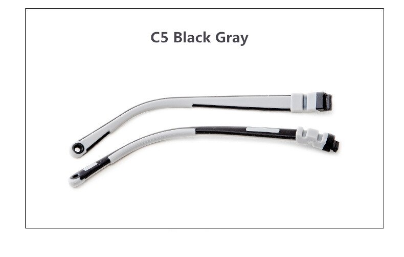 Gafas de sílice + TR para niños, patillas de silicona de color a presión, par, multicolor opcional, accesorios para gafas: C5  Black Gray