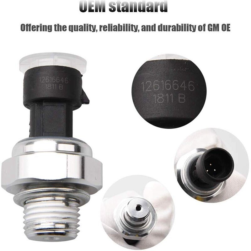 12616646 Oil Pressure Sensor Switch D1846A for Chevrolet/GM Equipment 12677836,12573107, 12562230,12614969, 12569323, 12562230,