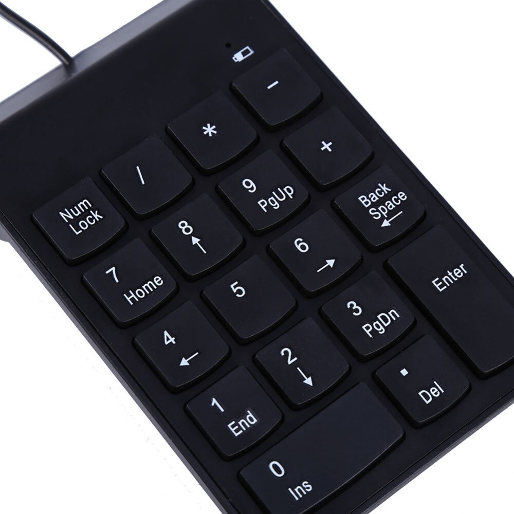 Godt numerisk tastatur usb wire mini tastatur til bærbar stationær pc pro computer numerisk tastatur 18 taster universal