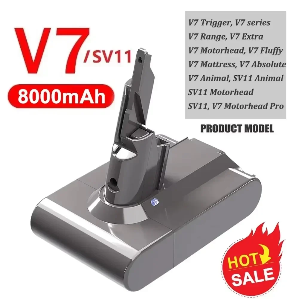 Akumulator 21,6 V do Dyson V6 V7 V8 V10 Series SV12 DC62 SV1 6000 mAh Akumulator do odkurzacza Dyson Zapasowe akumulatory: BŁĘKITNA