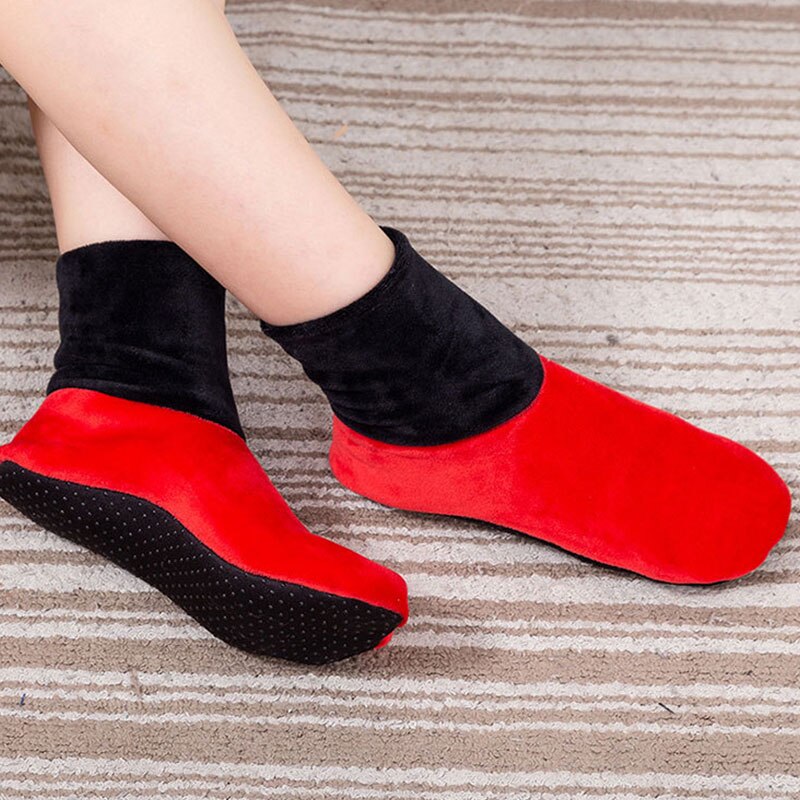 Winter unisex thuis bed sokken warme dikke sokken pure kleur antislip korte sokken pure kleur vloer pantoffels sokken dames yoga sokken