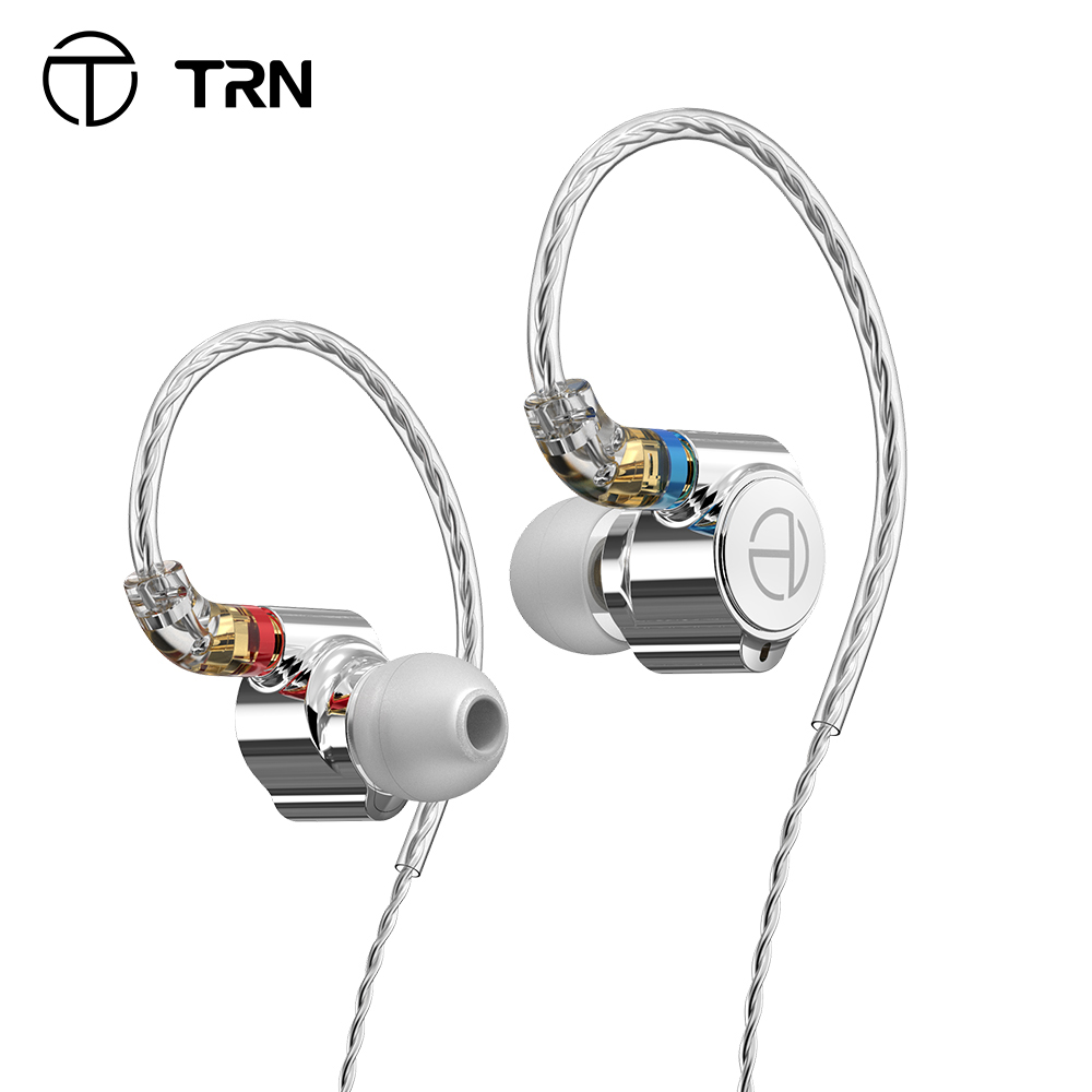 TRN TA1 Knowles BA DD Drive-auriculares intrauditivos de alta fidelidad, auriculares de Metal con Cable plateado MMCX para ST5 MT3 EMA TN