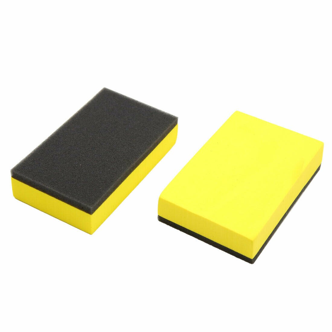 Éponge EVA pour revêtement céramique de voiture, 20 pièces, tampons applicateurs de cire, jaune 7.5x5x1.5cm, accessoire de polissage pour automobile