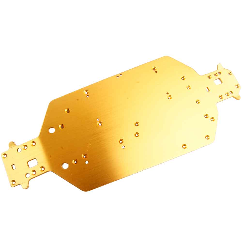 HSP 04001 Metal aluminio chasis mejora piezas para 1/10 RC Buggy xgur Monster camión BRONTOSAURUS 94111 Redcat Volcan EPX