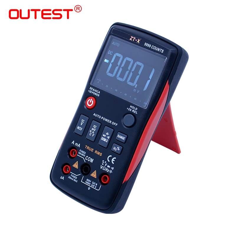 True-RMS Digital Multimeter Button 9999 Counts Auto/Manual With Analog Bar Graph AC/DC Voltage Ammeter Current Ohm RM409B