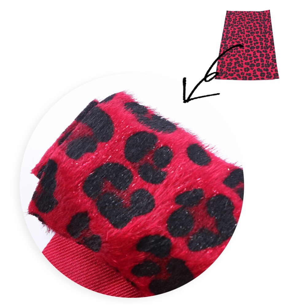 20*33cm krótki plusz aksamit Faux skórzany arkusz Leopard do kokardki do włosów rzemiosło syntetyczna skóra FabricDIY Handmade materiał, 1Yc19875: 1074189003