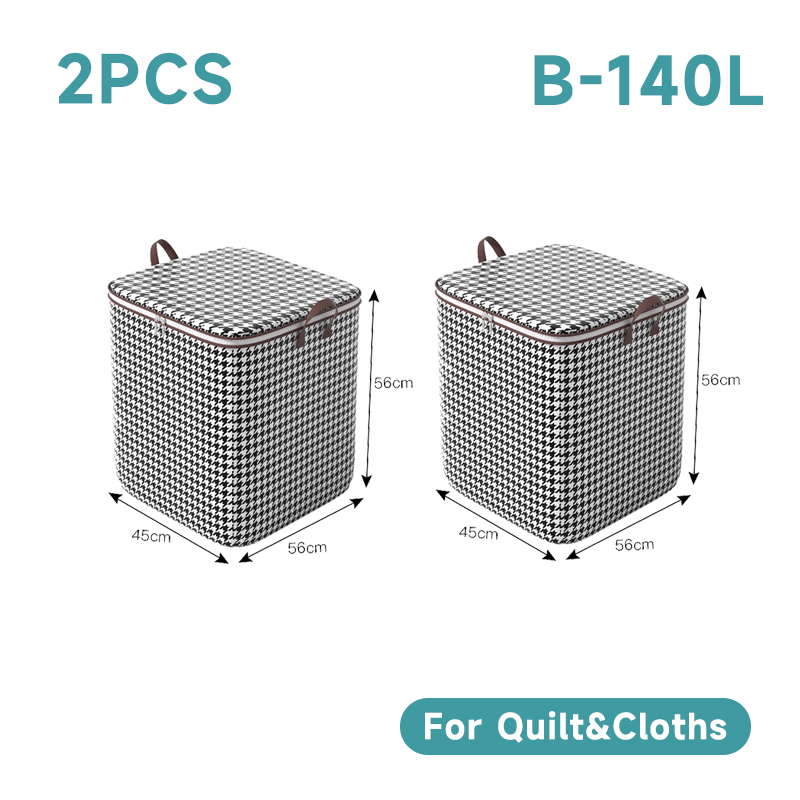 Quilt Storage Box Dustproof Organizers Non-Woven Wardrobe Space Saving Bag House-Moving Bedding Box Travel Storage Organization