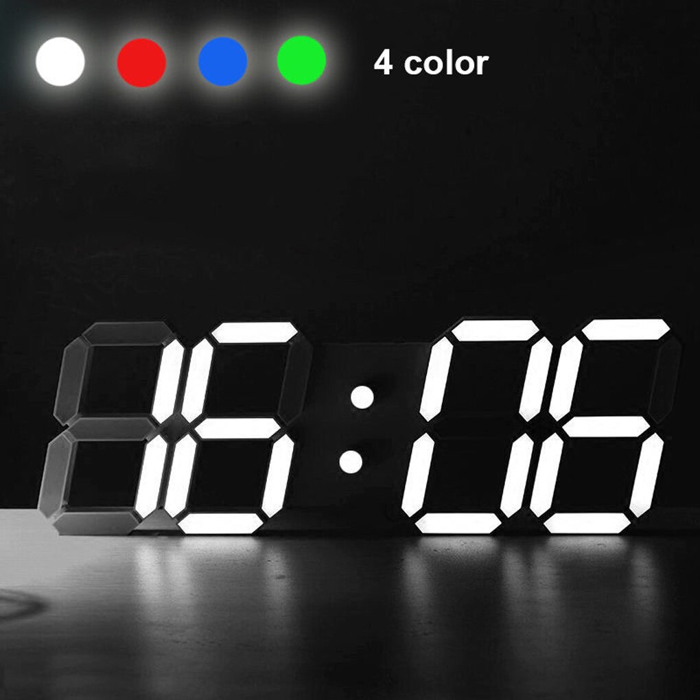 3D Led Wandklok Modern Digitale Tafel Klok Alarm Nachtlampje Saat Reloj De Pared Horloge Voor Thuis Woonkamer decoratie