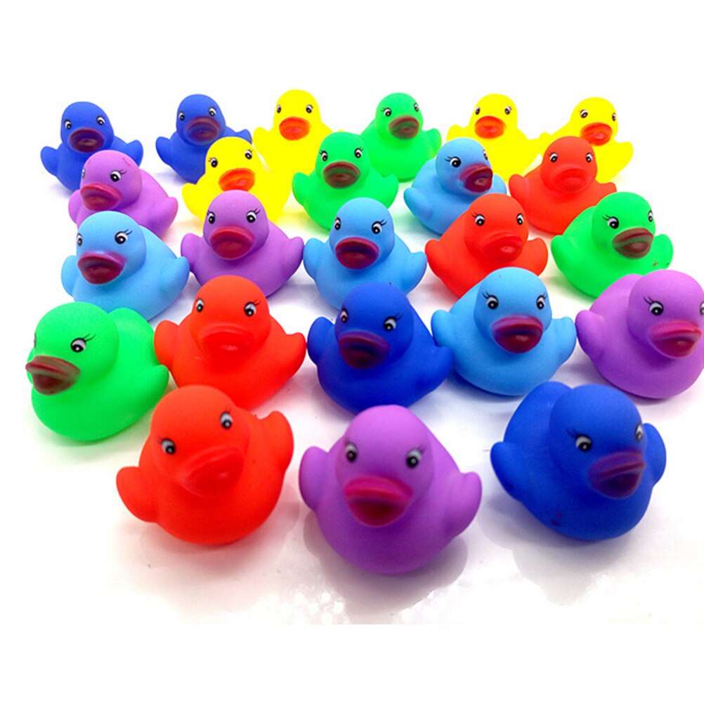 DERAYEE 15 Bunte Badeenten – Mini-Gummi-Enten Aus Kunststoff – Badespielzeug Für Kindergeburtstag & Poolparty