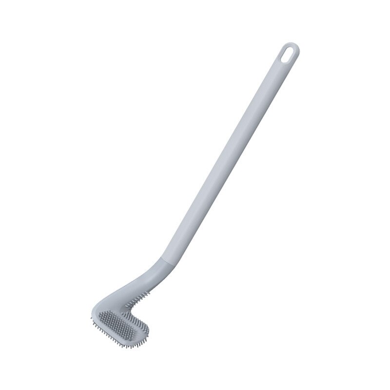 Brosse de toilette en Silicone Durable, Golf brosse de toilette créative à Long manche, brosse de nettoyage sans impasse, outil domestique, accessoires de salle de bain: Grey