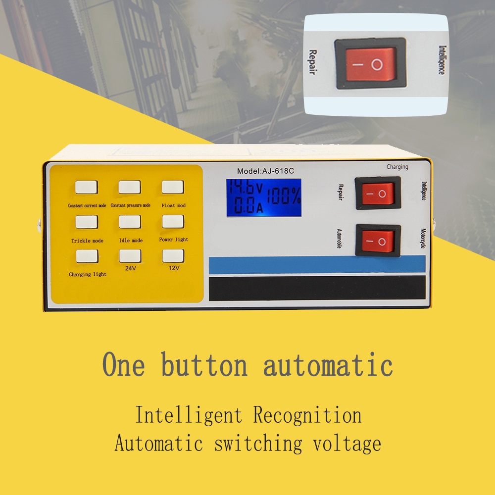 12V 6A Fast Pulse Repair Full Autoatic Car Battery Charger - 12V Car Battery Charger and Car Battery Charger price