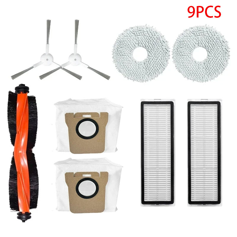 Piezas de repuesto para Robot aspirador Xiaomi X20 + / X20 Plus, accesorios, Cepillo Lateral principal, filtro Hepa, paño de mopa, bolsa de polvo: Beige