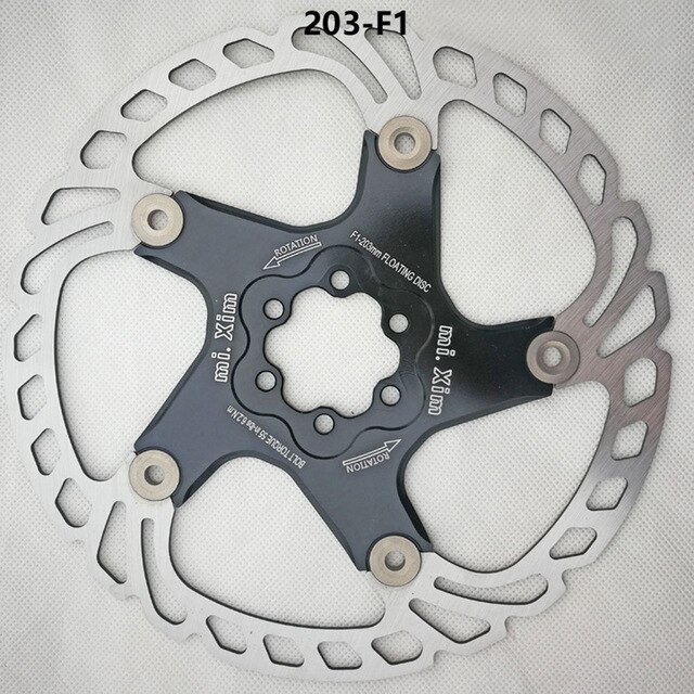 Bicycle Brake Disc Floating Rotor MTB Gravel Road Bike 140/160/180/203mm Mountain Bike Hydraulic Disc Brake Bike Parts: Black 203mm