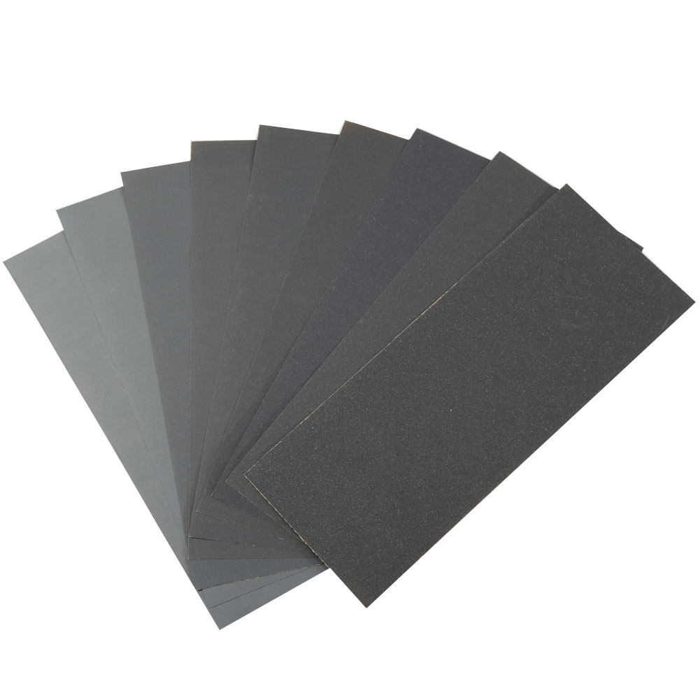 Seco mojado de papel de lija de 400/600/800/1000/1200/1500/2000/2500 papel variado para muebles de madera acabado de Metal lijado y automoción