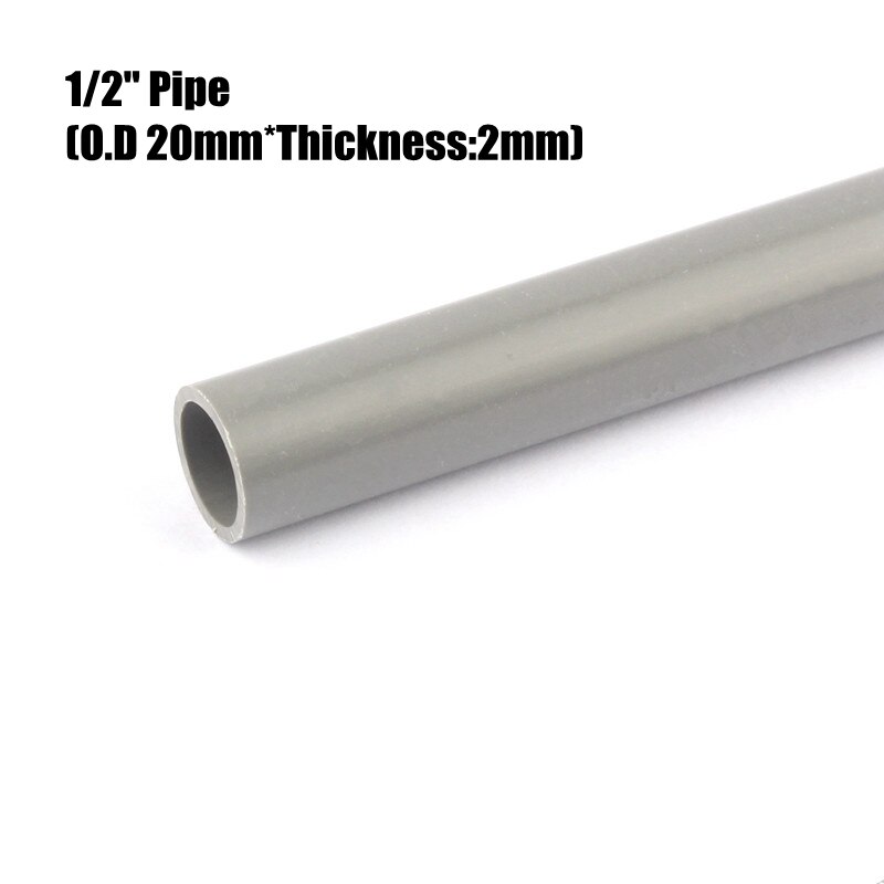 12pc 50cmLength PVC Pipe (O.D 20mm*2mm) Home Garden Irrigation Tube Fish Tank PVC Water Pipe Three Colors For Choosing: Grey