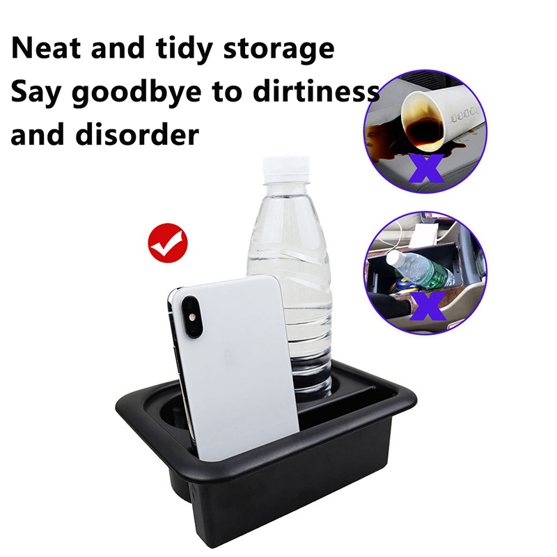 1pc Universal Water Cup Holder With Cell Phone Storage Holder Car Interior Accessories Car Holder Center Console Armrest Pillow