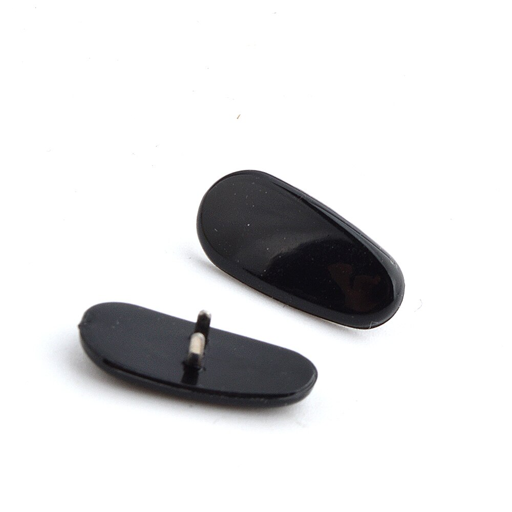 20 stk svarte gule røde briller brilleglass briller myke pvc neseputer med metallkjerne tilbehør 16mm: Svart