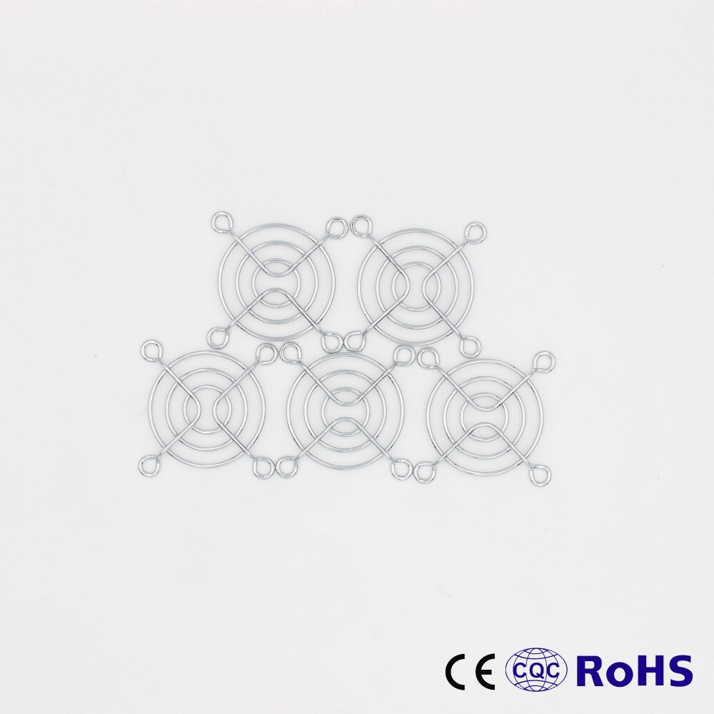 50mm 5015 5025 Axial Cooling Fan Grill Metal Wire Finger Guards Silver Tone fan guard