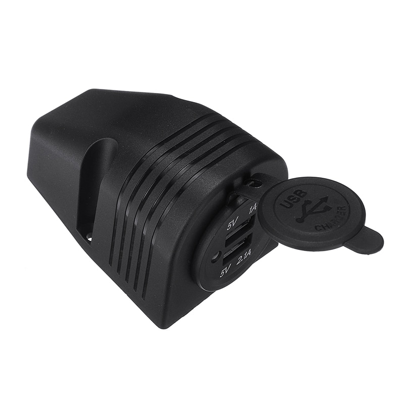 Dc 12V 24V Dual 3.1A Usb-poort Socket Auto Usb Lader Adapter Met Stofkap Voor Caravan Camper van Boot Camper