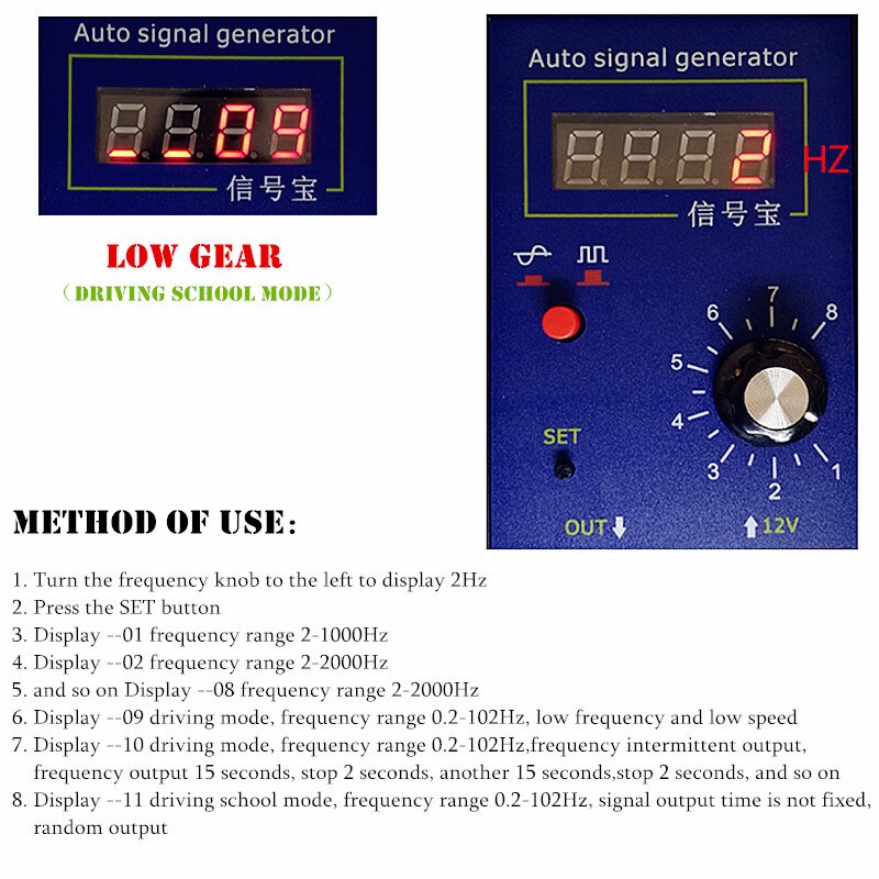 Tragbare Auto Fahrzeug Signal Generator Auto Hall-Sensor Und Kurbelwelle Position Sensor Signal Simulator Meter 2Hz Bis 8KHz