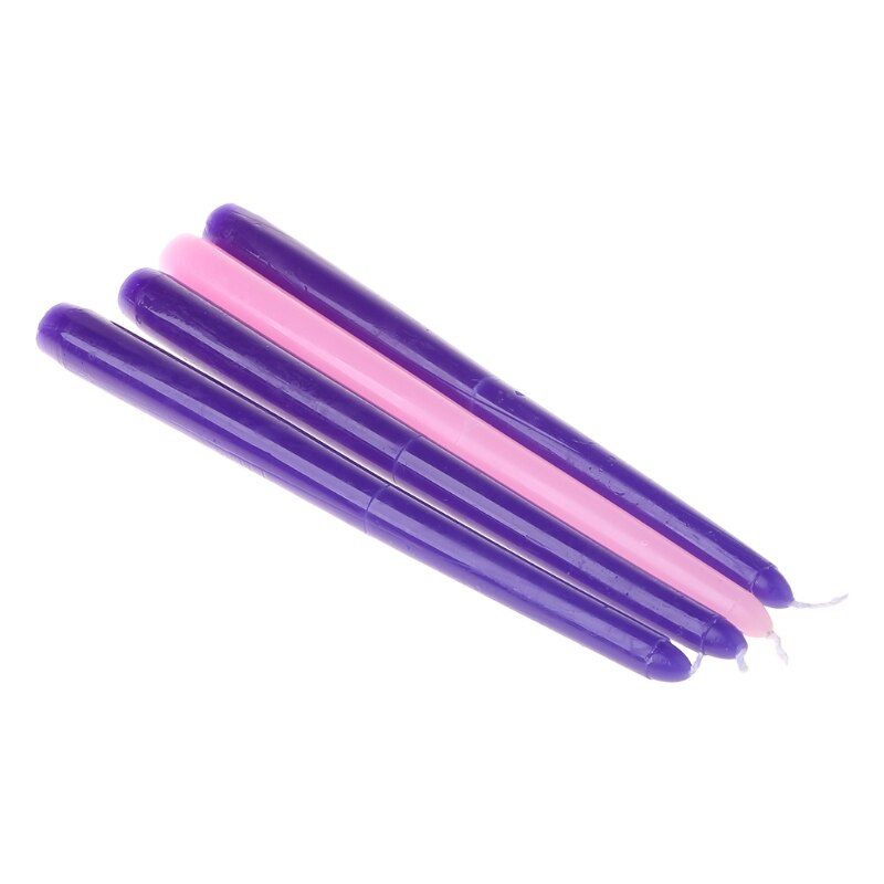 Tall Taper Candles 4 pcs Unscented Advent Taper Candle, Holidays, Church, Celebr J60C