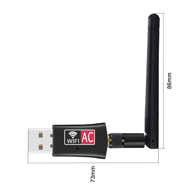 Wireless USB wifi Adapter AC600 Dual Band 600Mbps 2.4GHz 5GHz WiFi with Antenna PC Computer Network Card Receiver 802.11b/n/g/ac