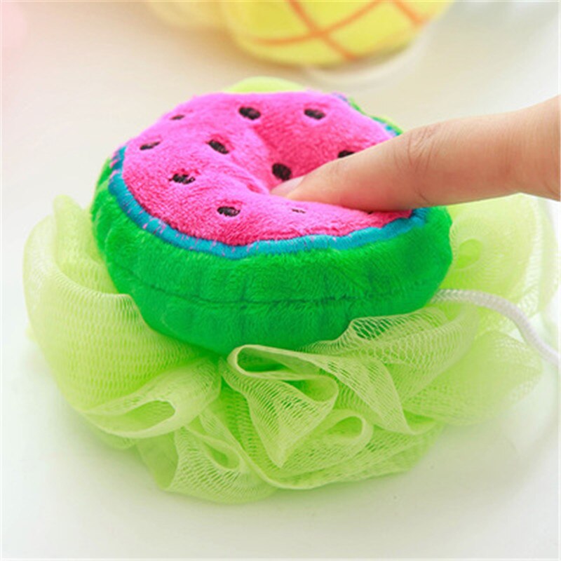 Cepillo para baño de bebé de algodón de dibujos animados suave esponja de baño de bebé en polvo Puff lindos niños recién nacidos producto de ducha infantil frotando bolas de toalla