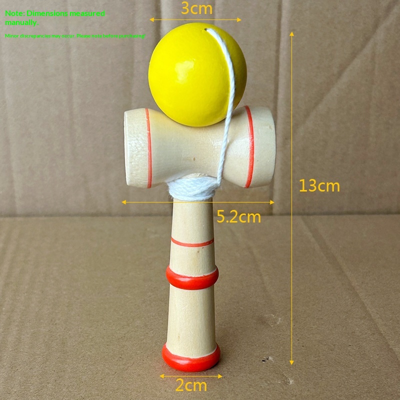 Wooden Traditional Entry Level Skill Ball Toy For Kids Adults Beginners Competitive Training: Orange
