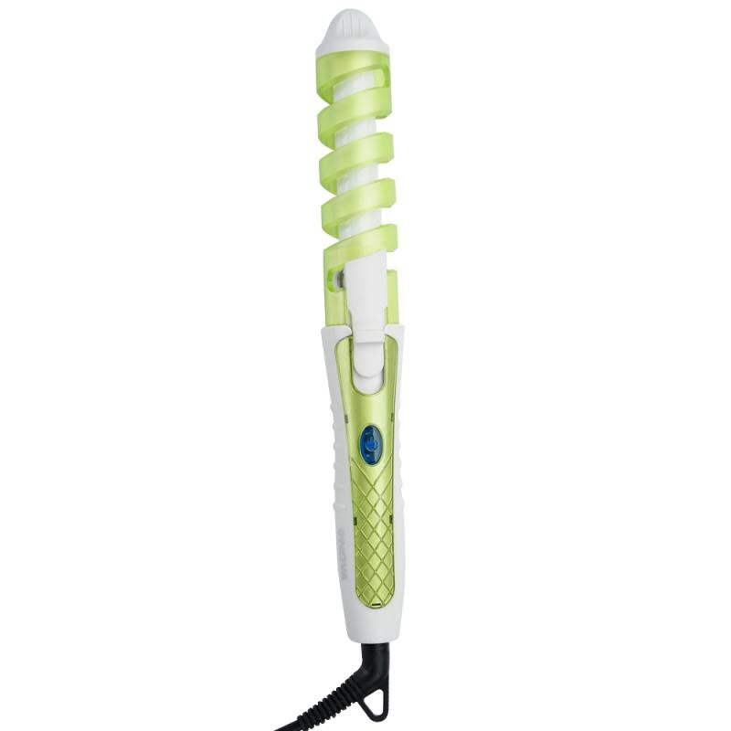 Rizador de pelo eléctrico de cerámica en espiral, 1 unidad, automático: Green / EU