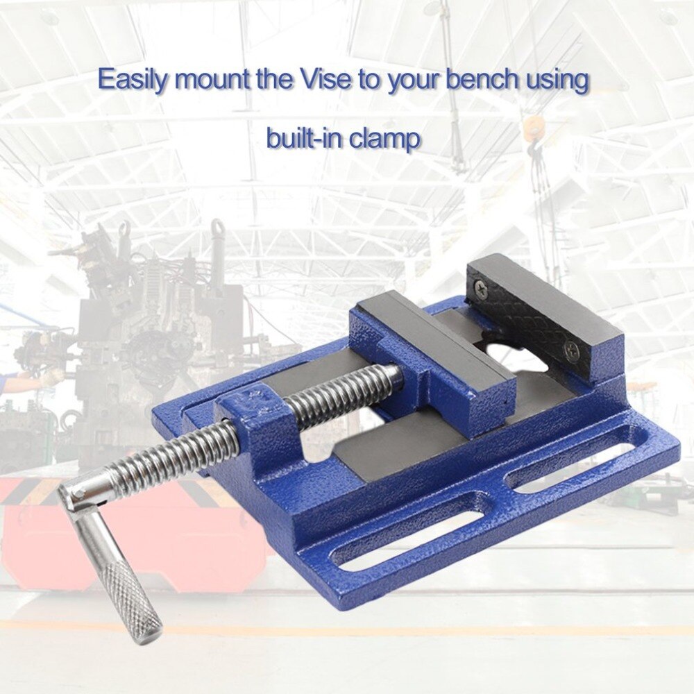 1pc 2.5inch Aluminum Bench Vise Table Flat High Precision Clamp-on Table Flat Bench Vise Milling Machine Bench Drill Vise