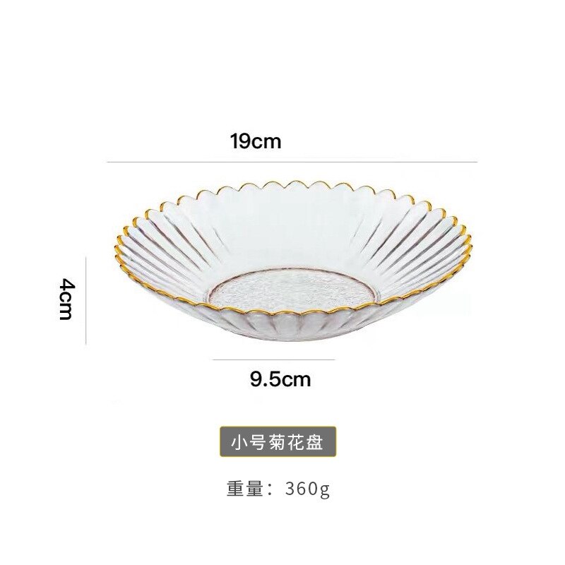 Porslin set nordisk stil phnom penh sallad kopp skål transparent glas skål set tallrik hem dessert tallrik frukt skål: A2- s