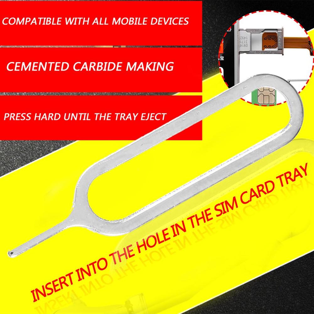 1 stk sim-kort skubbenål nøgleværktøjsnål til iphone 5 5s 4 4s 3gs mobiltelefon værktøjsbakkeholder skub metalstift ud