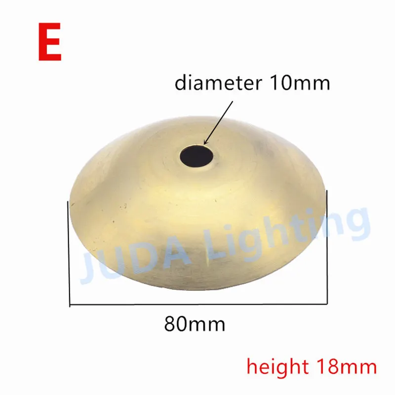 Tappo di copertura in metallo di rame tappo decorativo per tubo lampada in ottone M10 foro luce accessori per la decorazione del corpo per lampadario luci in ceramica a portato: Oro