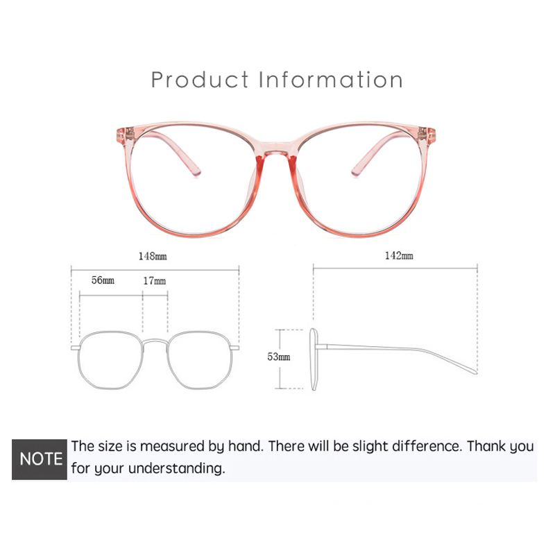 Gafas de protección contra luz azul con filtro de bloqueo para hombre y mujer, anteojos redondos de ordenador con marco superligero, color rosa y transparente