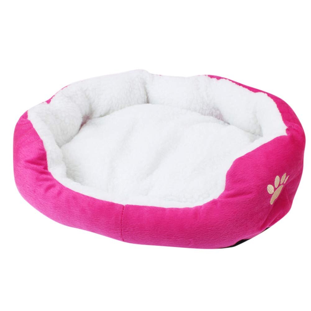 Cama de perro de felpa cálida para dormir, colchoneta para mascotas con cubierta extraíble para perros, gatos, TN99: white / M
