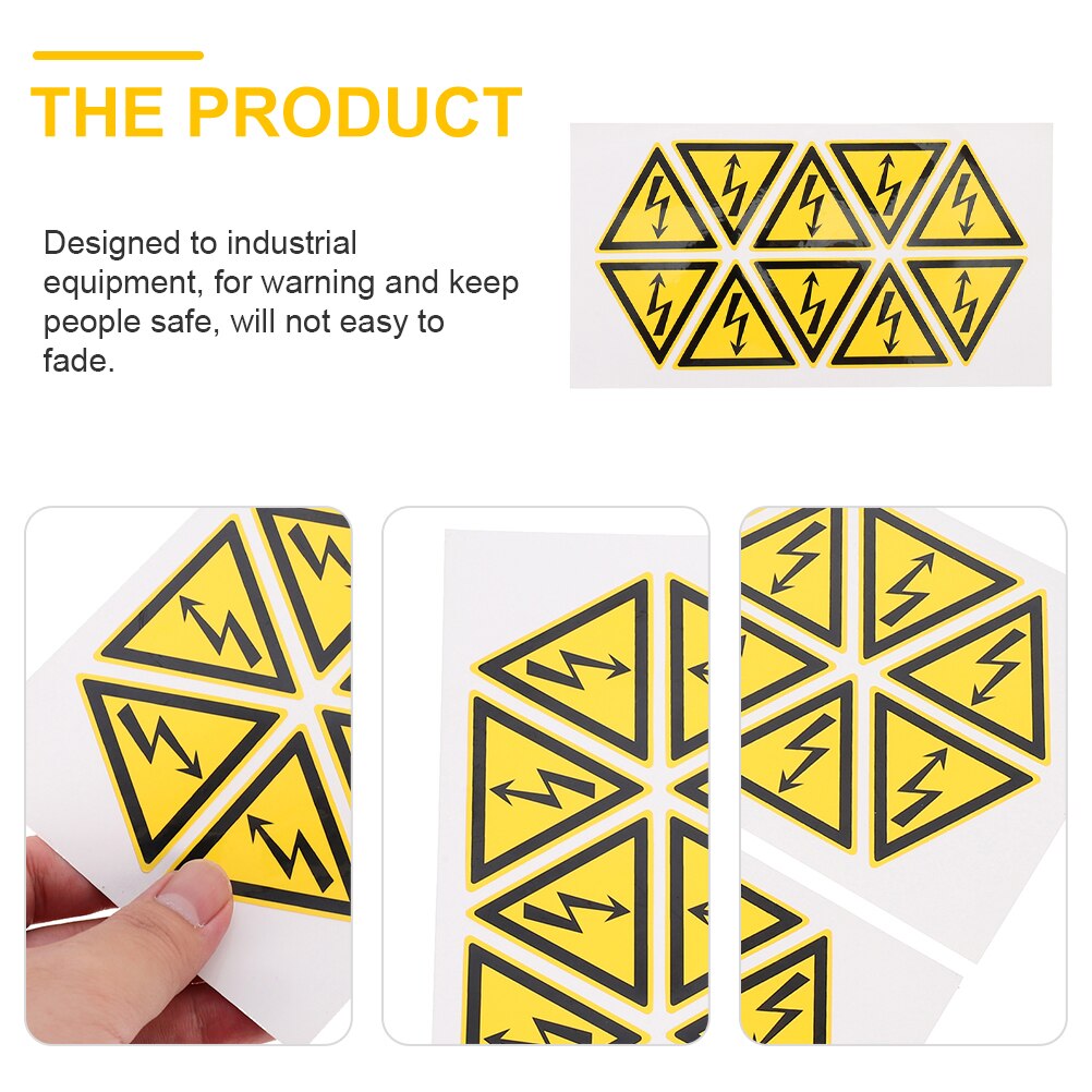 10Pcs Warning Label Warning Sticker Electric Shocks Warning Sign Electric Shocks Warning Sticker