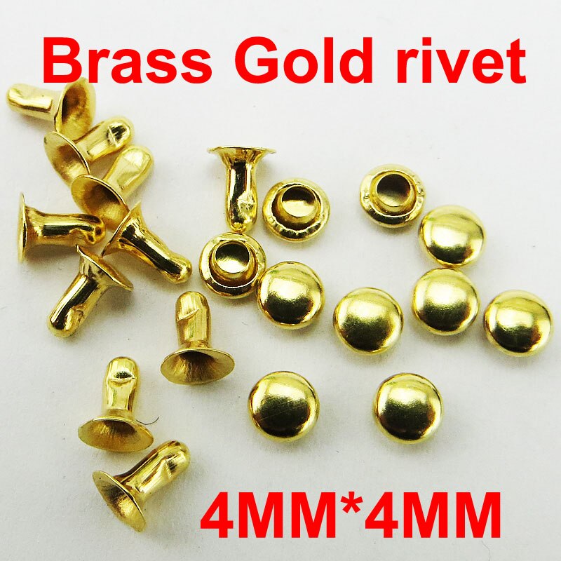 200 kpl 4*4mm messinki hopea niitti nappi ompelu vaatteiden asusteet laukku sopii niiteille mr -018: Kulta-
