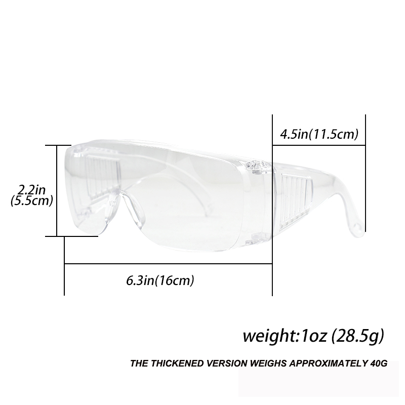 Sicherheits-Arbeitsschutzbrille, transparent, winddicht, sanddicht und stoßfest, Arbeitsschutzbrille, PC-Material