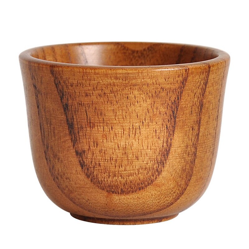 Japanese Style Natural Wooden Cup Reusable Environmental Protection Tea Coffee Milk Wine Cup Heat Insulation Water Cup