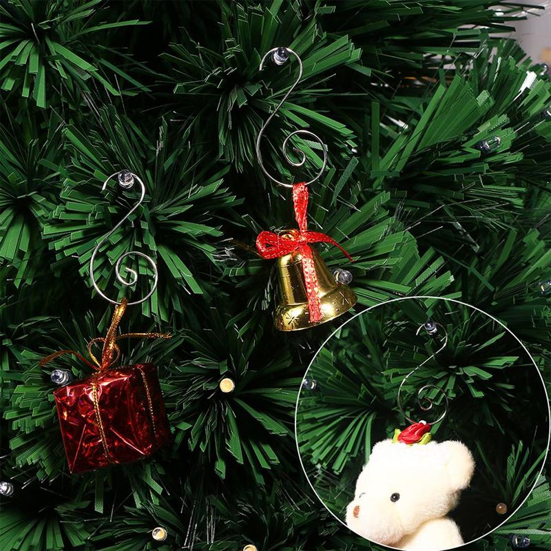 100 stk julekrans kroge multifunktionelle s formede stål bøjler til år xmas træ hængende ornamenter dekoration krog