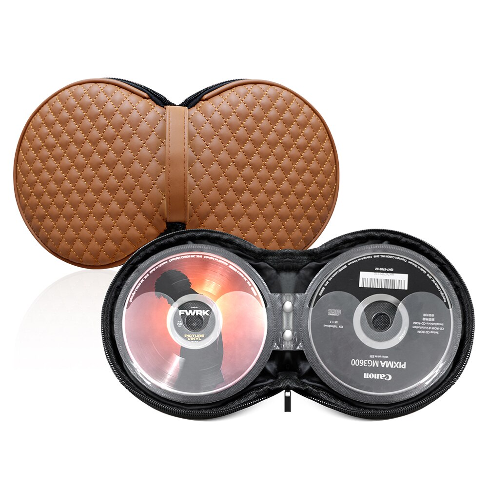 Sac de rangement pour CD Portable, 20 capacité, étui pour DVD, sac de rangement pour disques pour voiture et maison