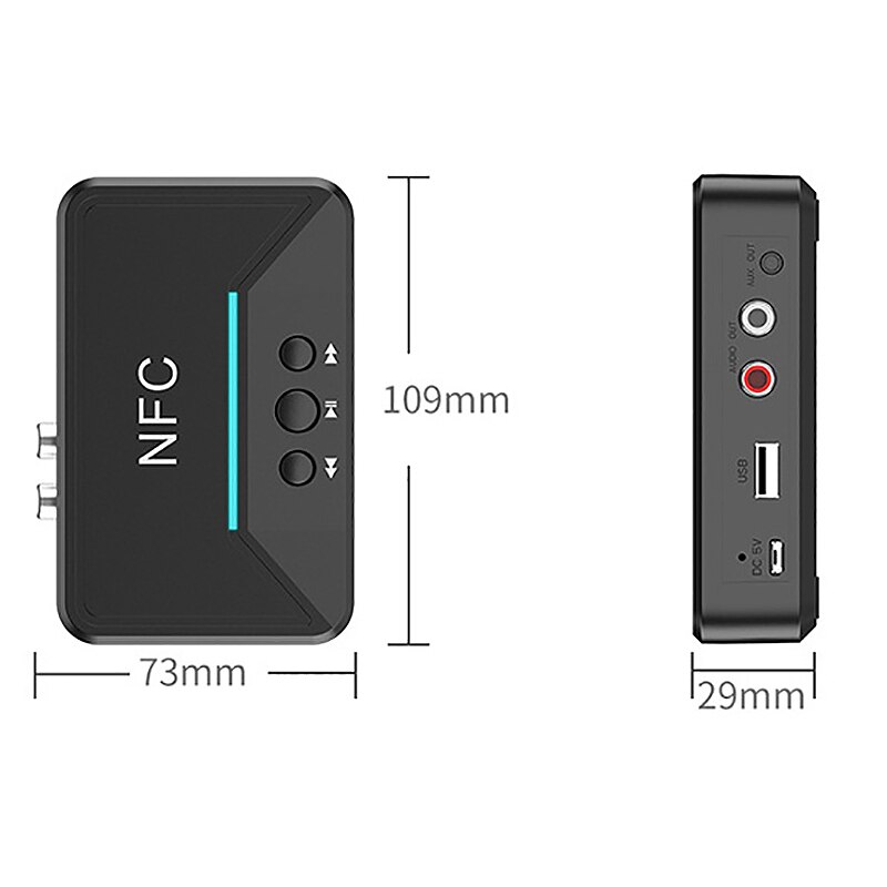 3.5mm Nfc Bluetooth o Receiver Adapter Wireless Bluetooth Dongle Stereo Receiver