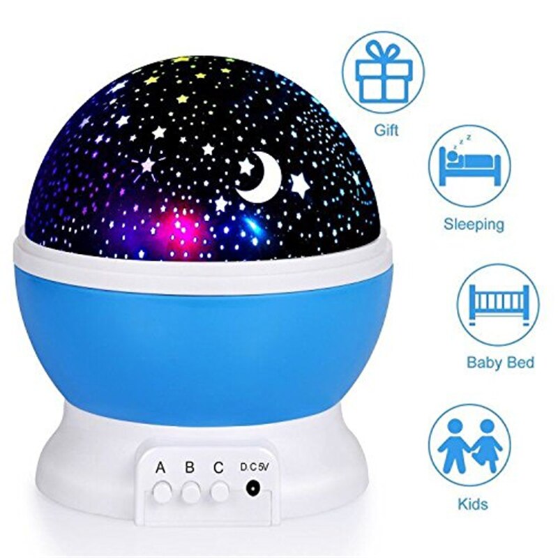 Nachtlampje Projector Spin Sterrenhemel Star Master Kinderen Kids Baby Slaap Romantische Led USB Lamp Projectie
