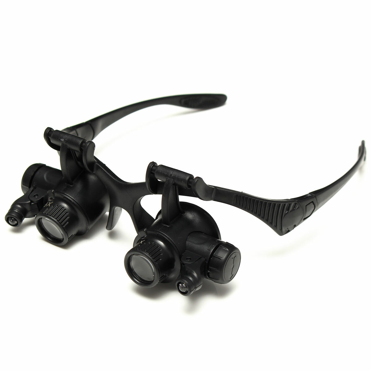 Hoofdband LED Licht Bril Vergrootglas 10X 15X 20X 25X Dual Eye Loep Lens voor Horlogemaker Sieraden Optische Lens glas Vergrootglas