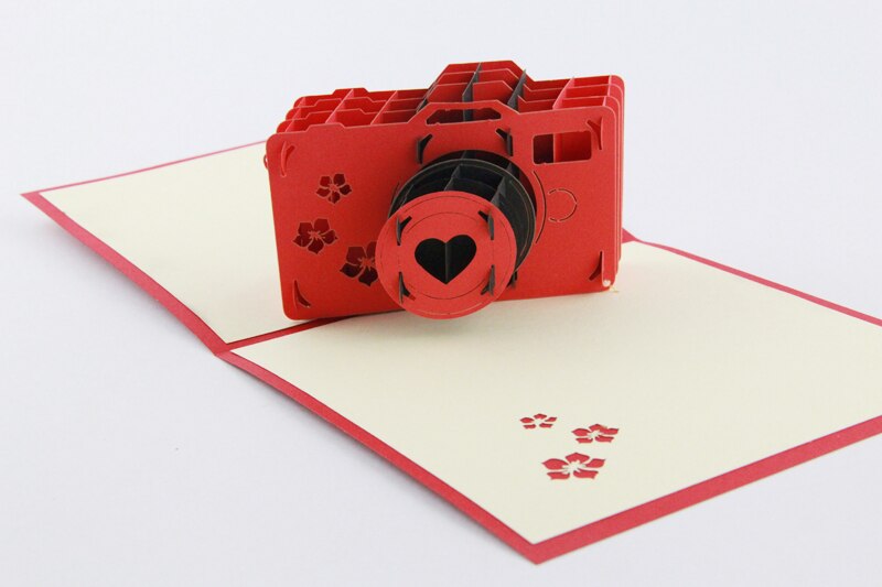 3D Vintage Camera Greeting Cards/ funny pop up card/