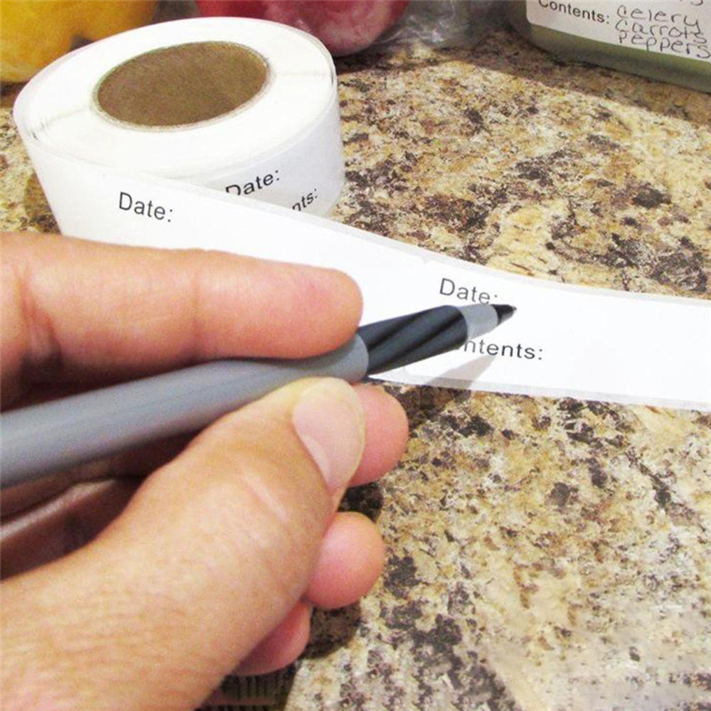 150pcs/roll Kitchen Sticker Refrigerator Freezer Food Storage Date Content Label Home DIY Easy Clean No Residue
