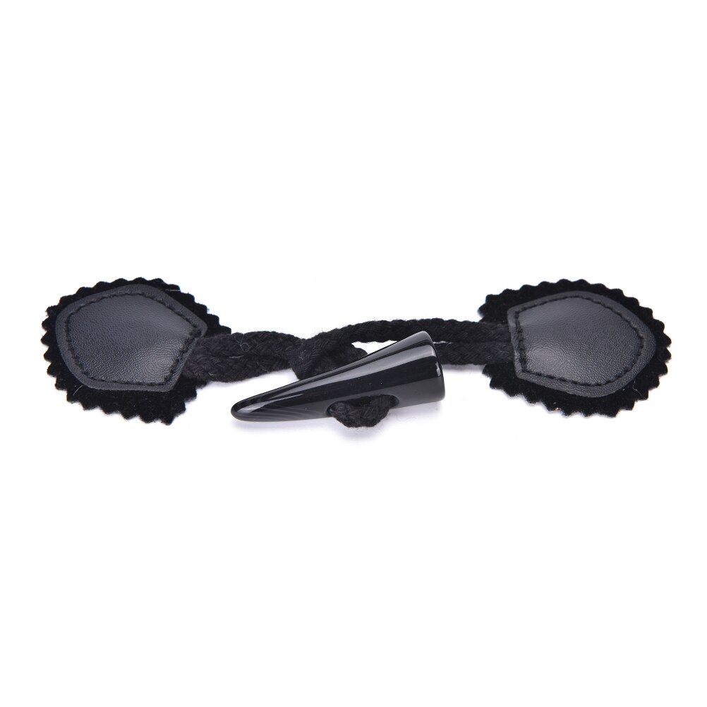 1 par de botones de costura de cuerno de buey para abrigo chaqueta negra y marrón DIY accesorio de ropa negro café