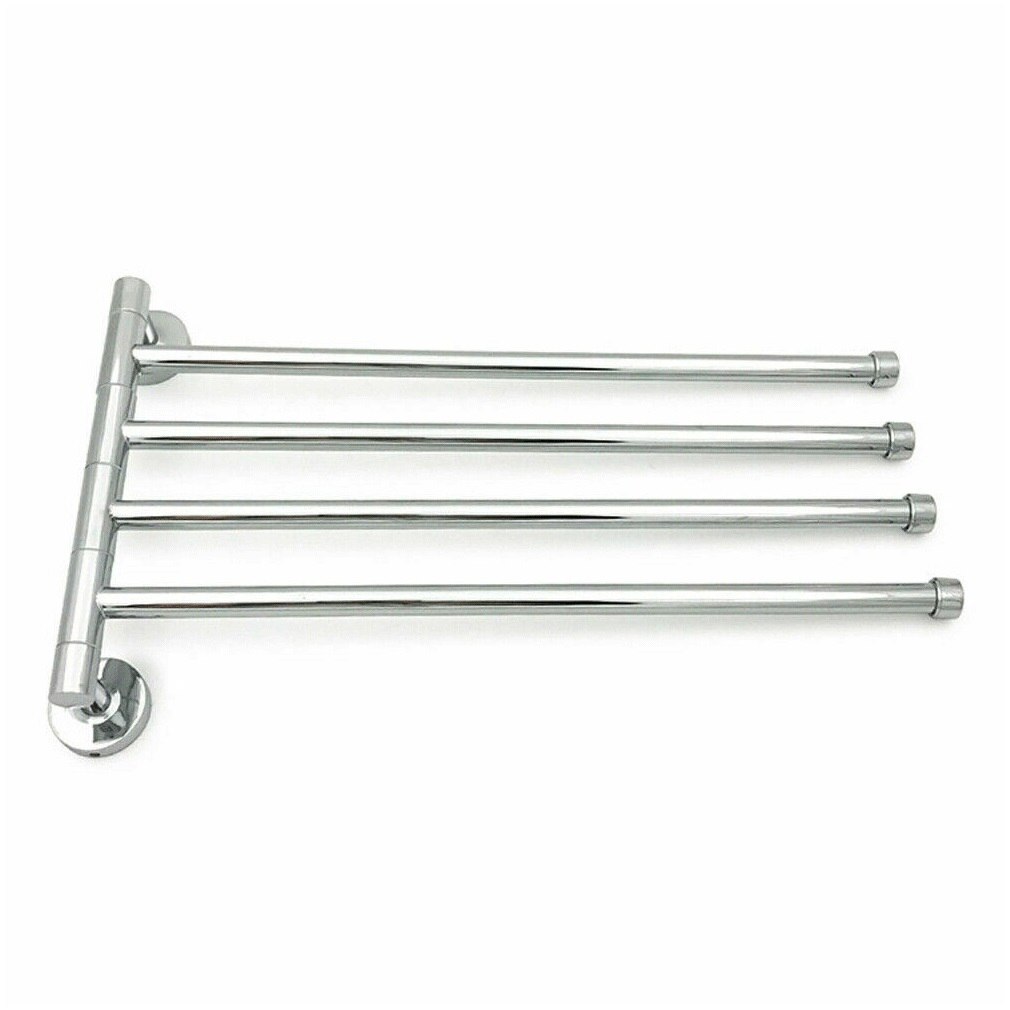 1PC Wall-Mounted Stainless Steel Swivel Bars Bathroom Towel Rack Hanger Holder Organizer: C