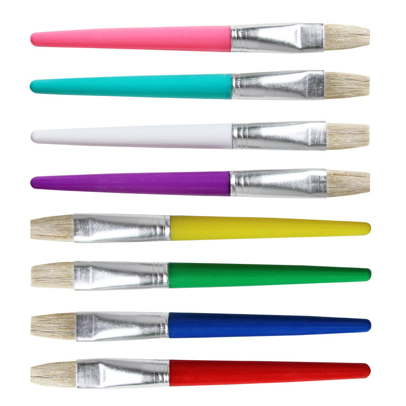 Pinceau à huile aquarelle pour enfants | Pinceau pour enfants, peinture à l'huile, couleur bonbon, peinture à l'aquarelle, poils, Gouache, dessin Art, 4 pièces