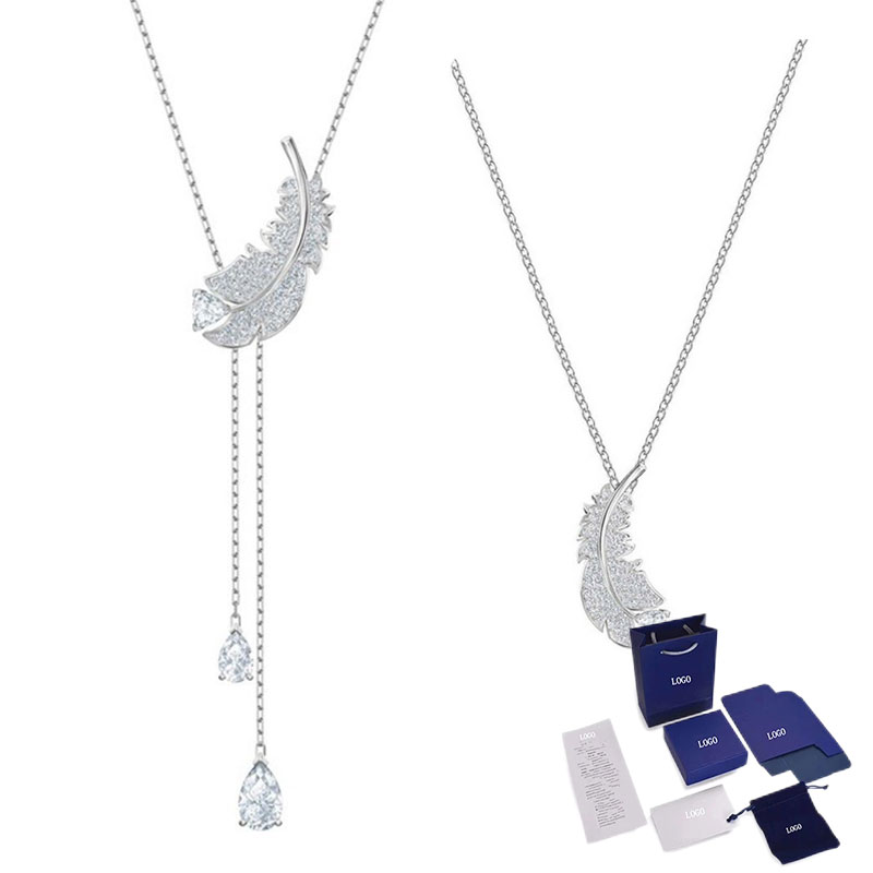 Magnifique ensemble de bijoux en plumes, fleurs et pierres précieuses avec boîte gratuite, lancement haut de gamme, très approprié comme pour votre petite amie: Bleu
